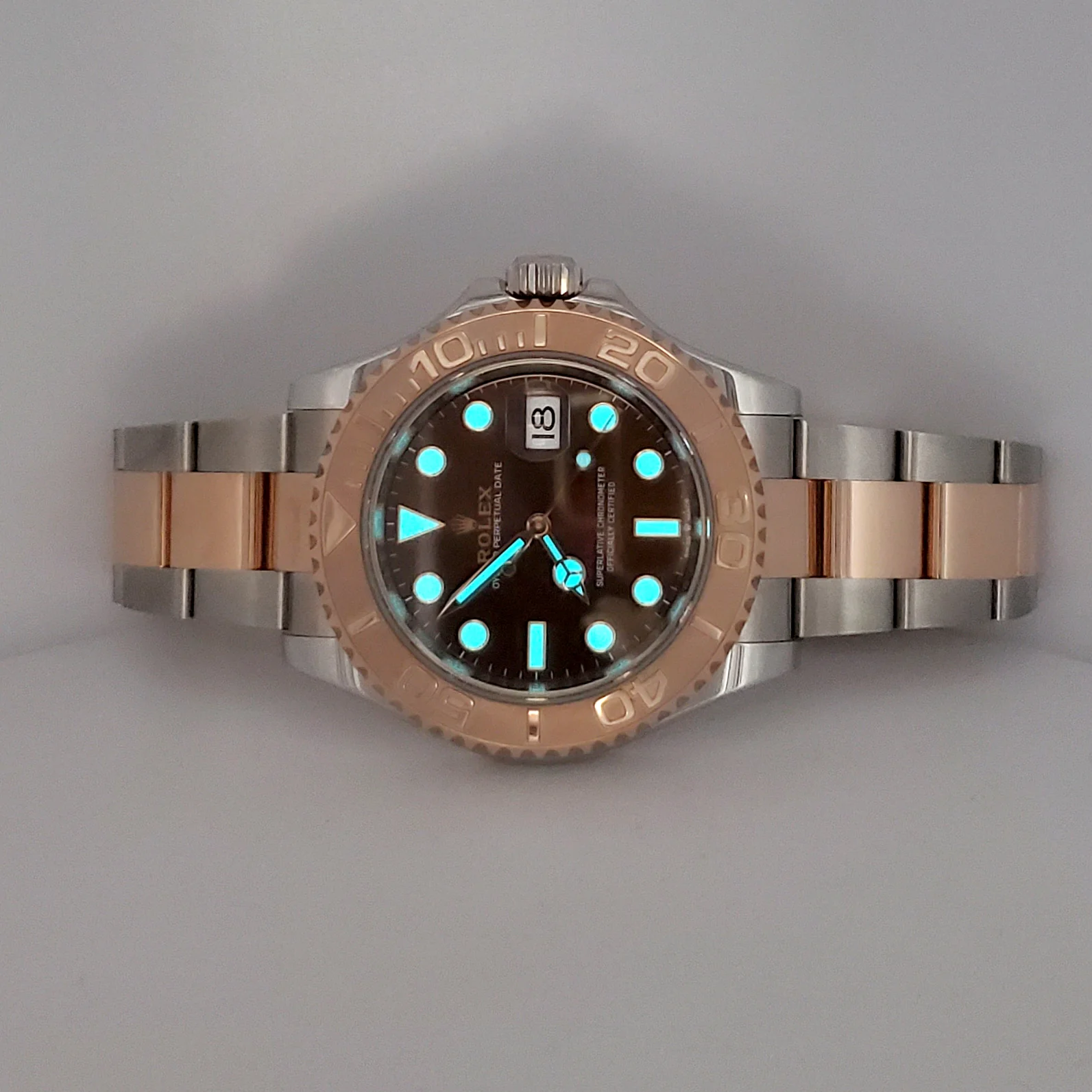 2021 Rolex Yacht-Master 126621 Chocolate Dial 2-tone Everose Gold/Steel 40mm Watch Box Papers - Image 9