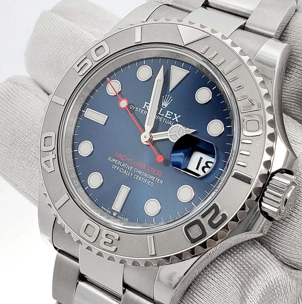 2021 Rolex Yacht-Master 40mm Blue Platinum/Steel Oyster Watch 126622 Box Papers - Image 2