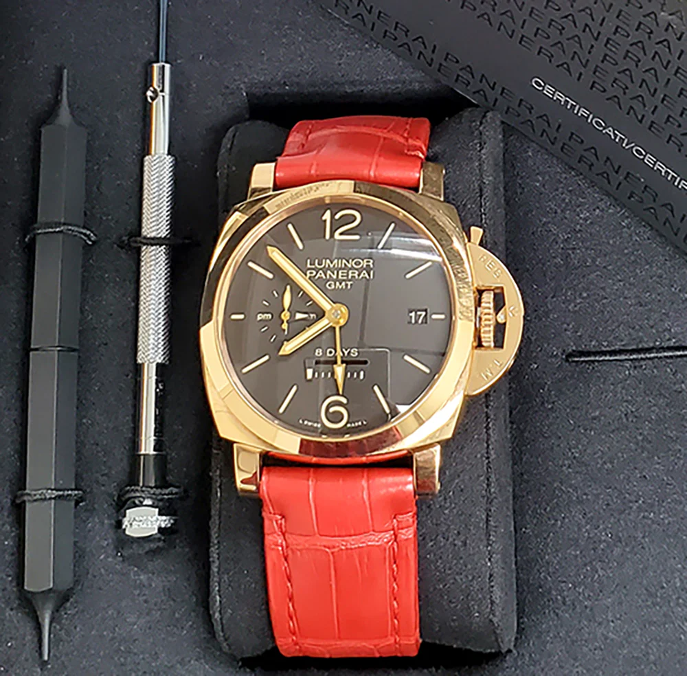 Panerai Luminor Rose Gold 44mm 1950 8 Days PAM00576 Watch Box Papers - Image 3