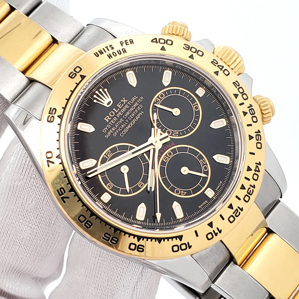 2022 Rolex Cosmograph Daytona 40mm Black Dial 2-Tone Yellow Gold/Steel Watch 116503 Box Papers - Image 2