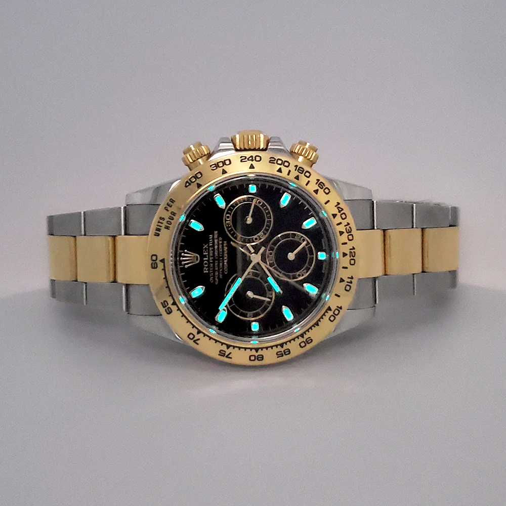 2022 Rolex Cosmograph Daytona 40mm Black Dial 2-Tone Yellow Gold/Steel Watch 116503 Box Papers - Image 9