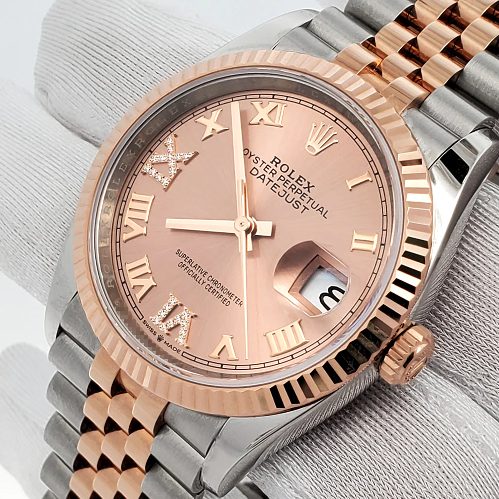 2022 Rolex Datejust 126231 Rose Diamond Roman 2-tone Everose/Steel 36mm Jubilee Watch Box Papers - Image 2