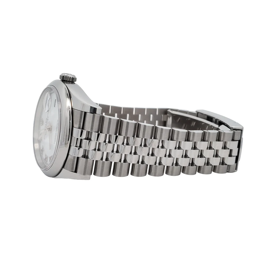 2022 Rolex Datejust 36mm 126200 White Roman Dial Steel Jubilee Watch Box Papers - Image 4