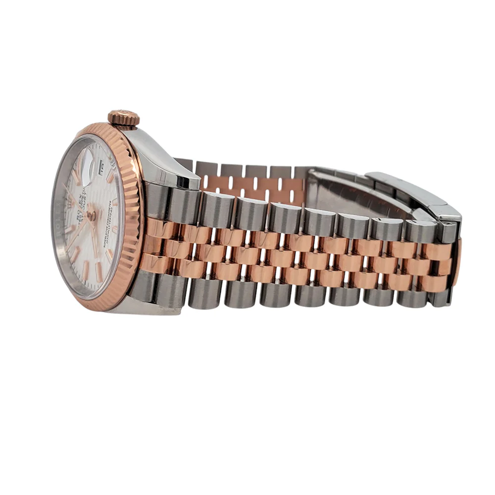 2022 Rolex Datejust 36mm 126231 Silver Motif 2-tone Rose Gold/Steel Jubilee Watch Box Papers - Image 4
