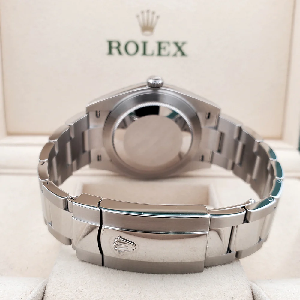 2022 Rolex Datejust 41 126300 Blue Roman Dial Steel Oyster Watch Box Papers - Image 5