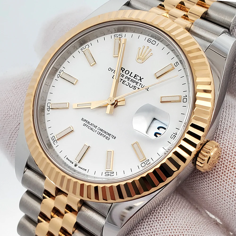2022 Rolex Datejust 41 126333 White Index 2-tone Yellow Gold/Steel Jubilee Watch Box Papers - Image 2