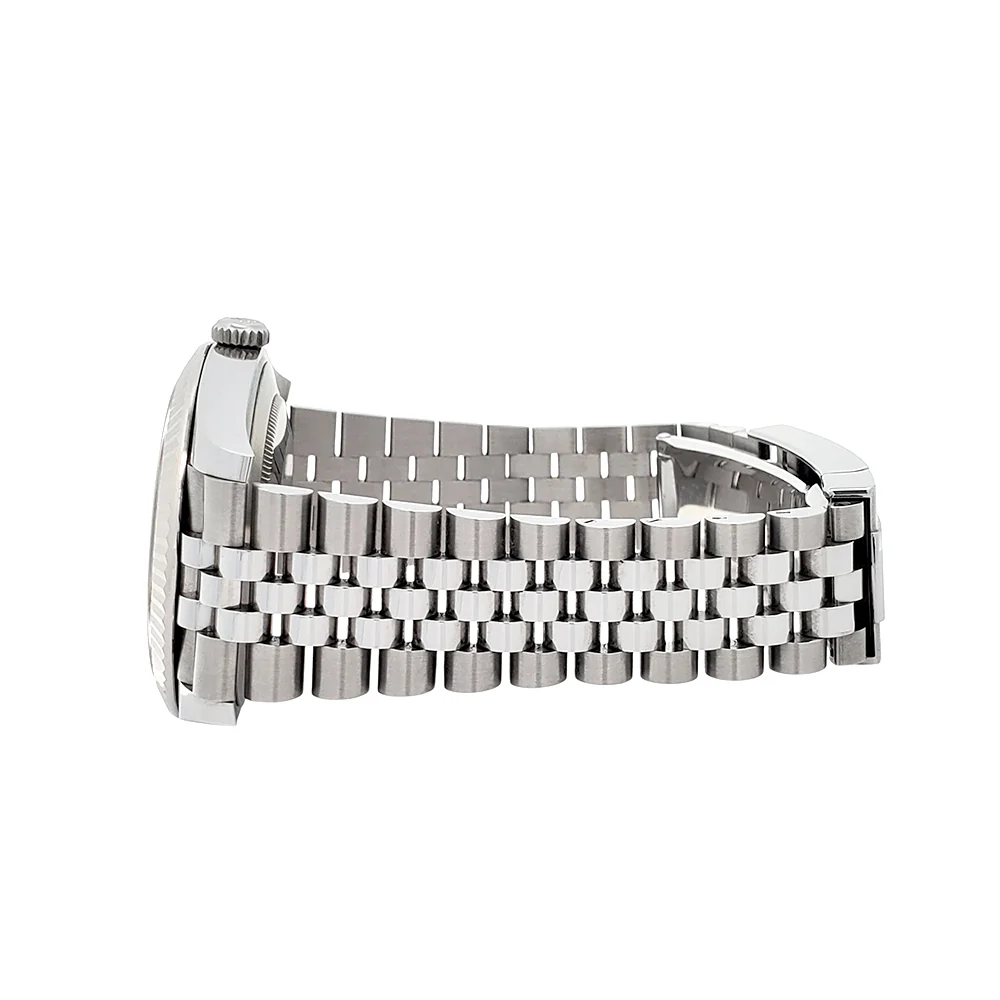 2022 Rolex Datejust 41 126334 Wimbledon Slate Roman White Gold Fluted Bezel Steel Watch Box/Papers/Tag - Image 6