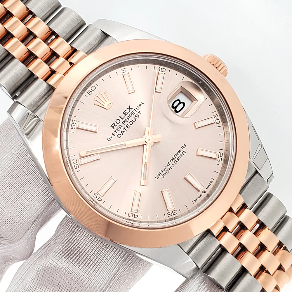 2022 Rolex Datejust 41 Rose Index Dial Rose Gold/Steel Jubilee 126301 Watch Box/Papers/Tag - Image 2