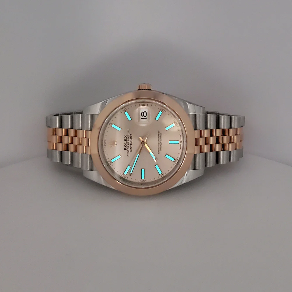 2022 Rolex Datejust 41 Rose Index Dial Rose Gold/Steel Jubilee 126301 Watch Box/Papers/Tag - Image 7
