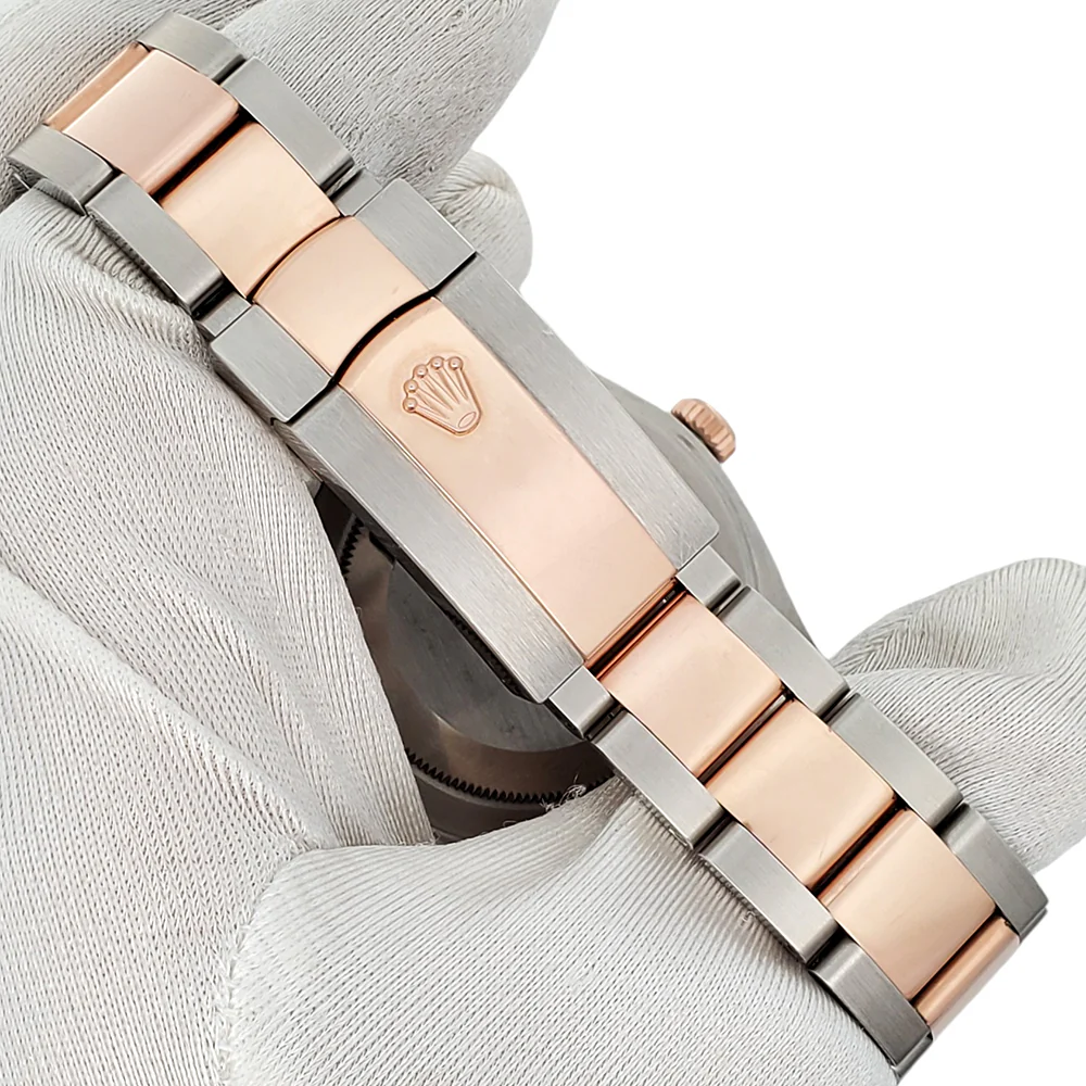 2022 Rolex Datejust 41mm Chocolate Index Rose Gold Steel Oyster Watch 126301 Box Papers - Image 5