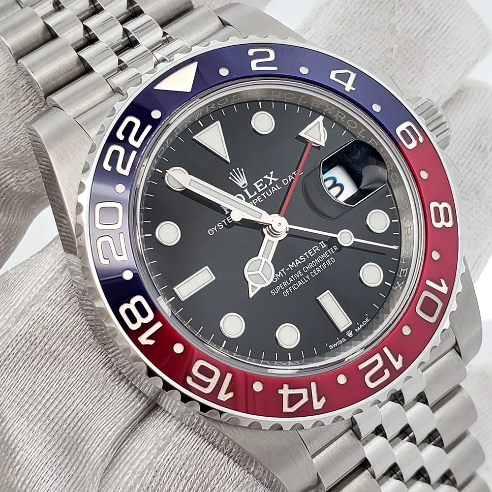 2022 Rolex GMT-Master II 40mm Pepsi Steel Jubilee Watch 126710BLRO Box Papers - Image 3
