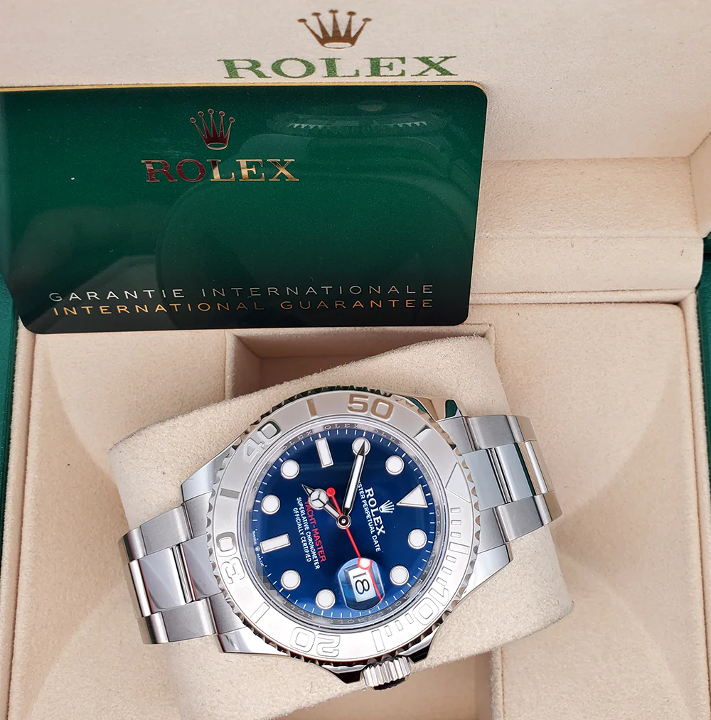 2022 Unworn Rolex Yacht-Master 40mm Blue Platinum/Steel Watch 126622 Box Papers - Image 2