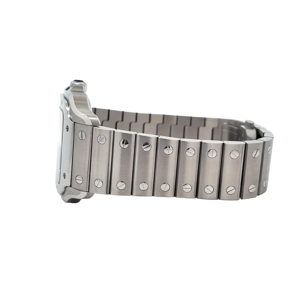 2023 Cartier Santos 35.1mm Blue Roman Steel Watch WSSA0063 Papers/Strap - Image 5