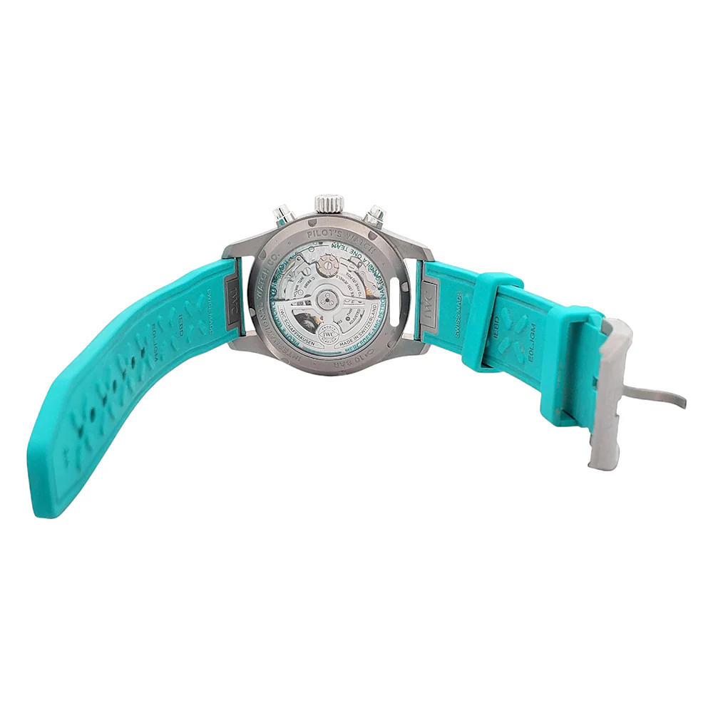 2023 IWC Pilot Chronograph Mercedes AMG Petronas Titanium Men's 41mm Watch IW388108 Box/Papers/Extra Strap - Image 8