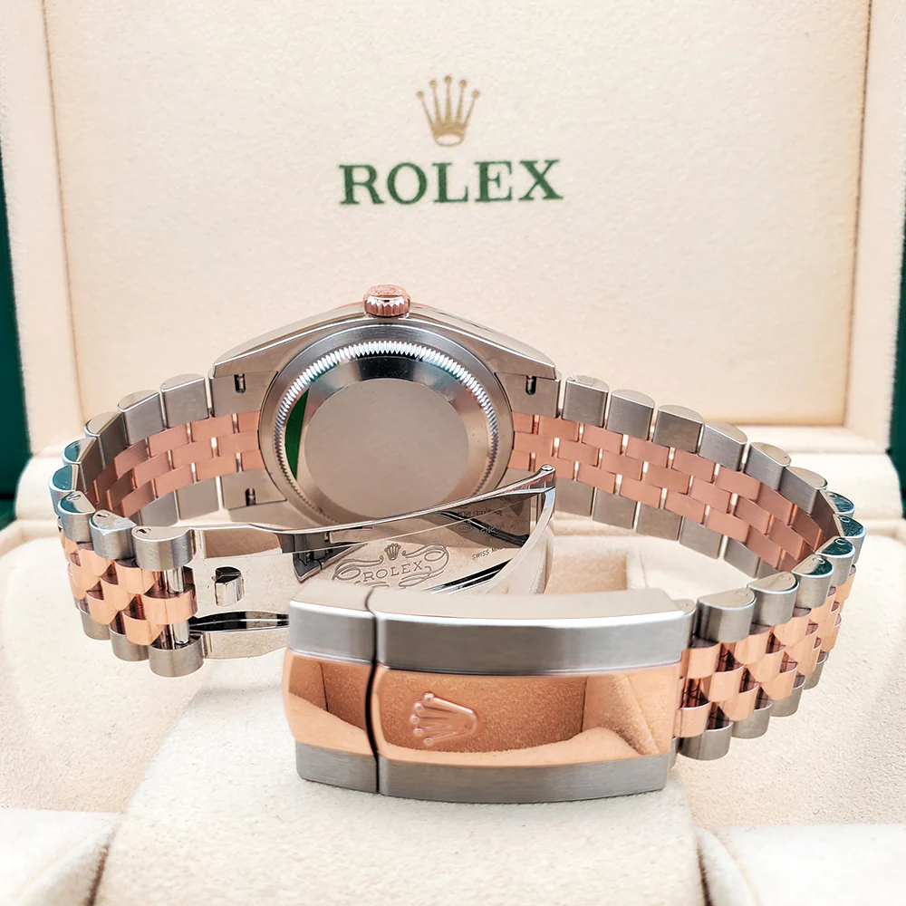 2023 Rolex Datejust 36 126201 White Index 2-Tone Rose Gold/Steel Jubilee Watch Box Papers - Image 6