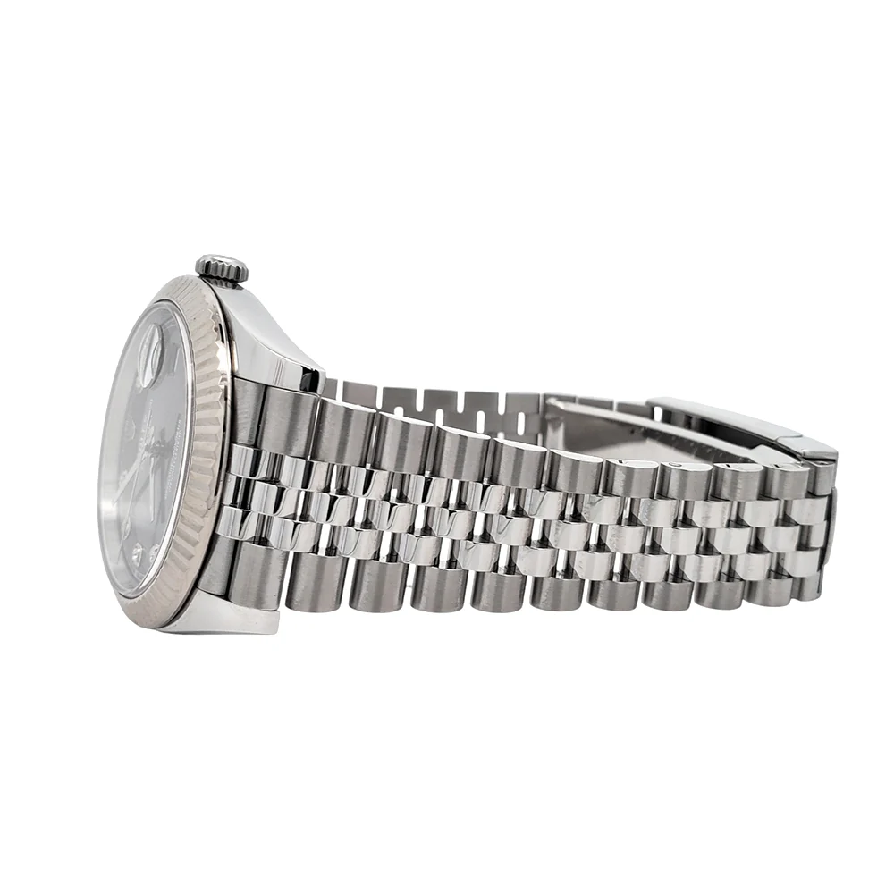 2023 Rolex Datejust 41 126334 Factory Rhodium Diamond Dial Steel Watch Box Papers - Image 4