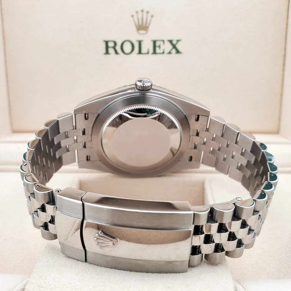 2023 Rolex Datejust 41 126334 Silver Index Dial White Gold Fluted Steel Jubilee Watch Box/Papers/Tag - Image 6