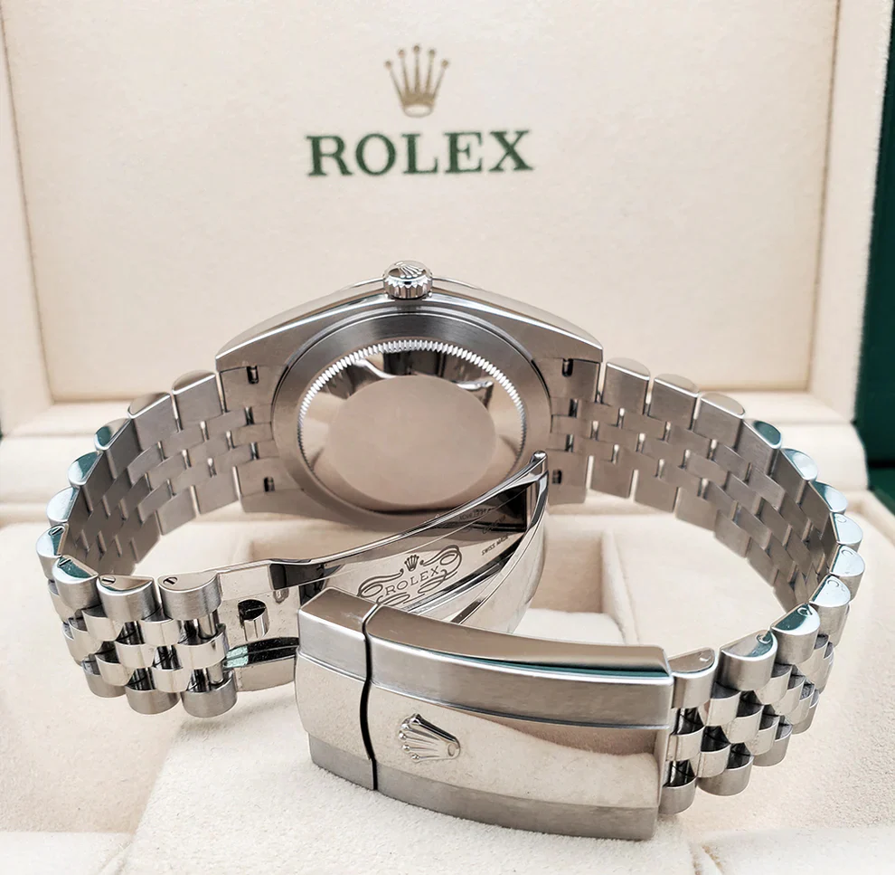 2023 Rolex Datejust 41 126334 Silver Index Dial White Gold Fluted Steel Jubilee Watch Box/Papers/Tag - Image 7