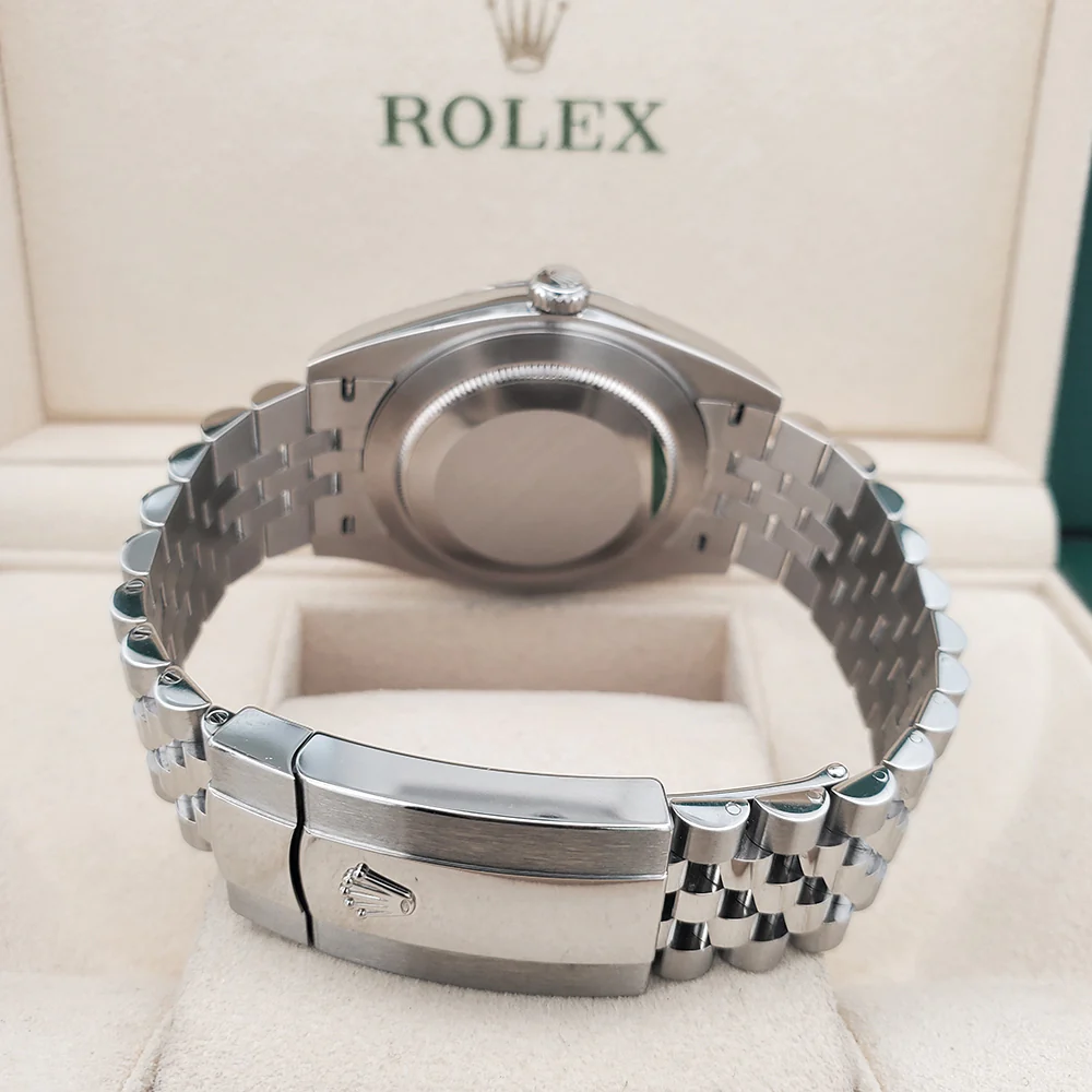 2023 Rolex Datejust 41 126334 Wimbledon Slate Roman Dial Steel Jubilee Watch Box Papers - Image 5