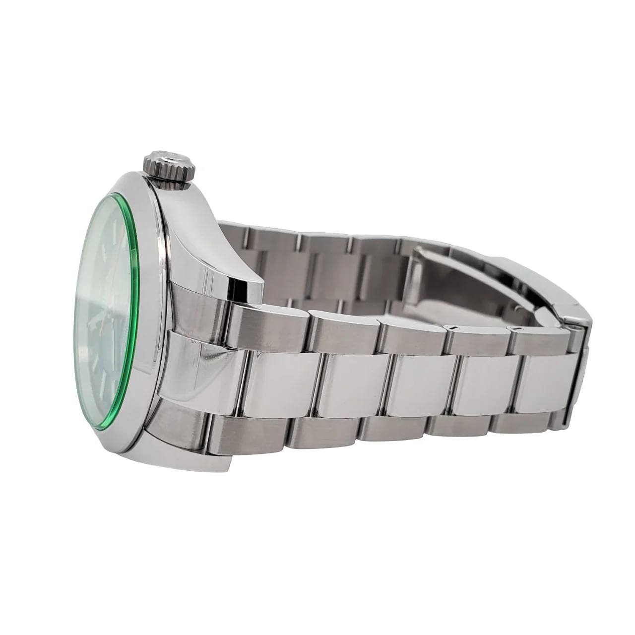 2023 Rolex Milgauss 40mm 116400GV Green Crystal Blue Index Dial Steel Watch Box Papers - Image 4