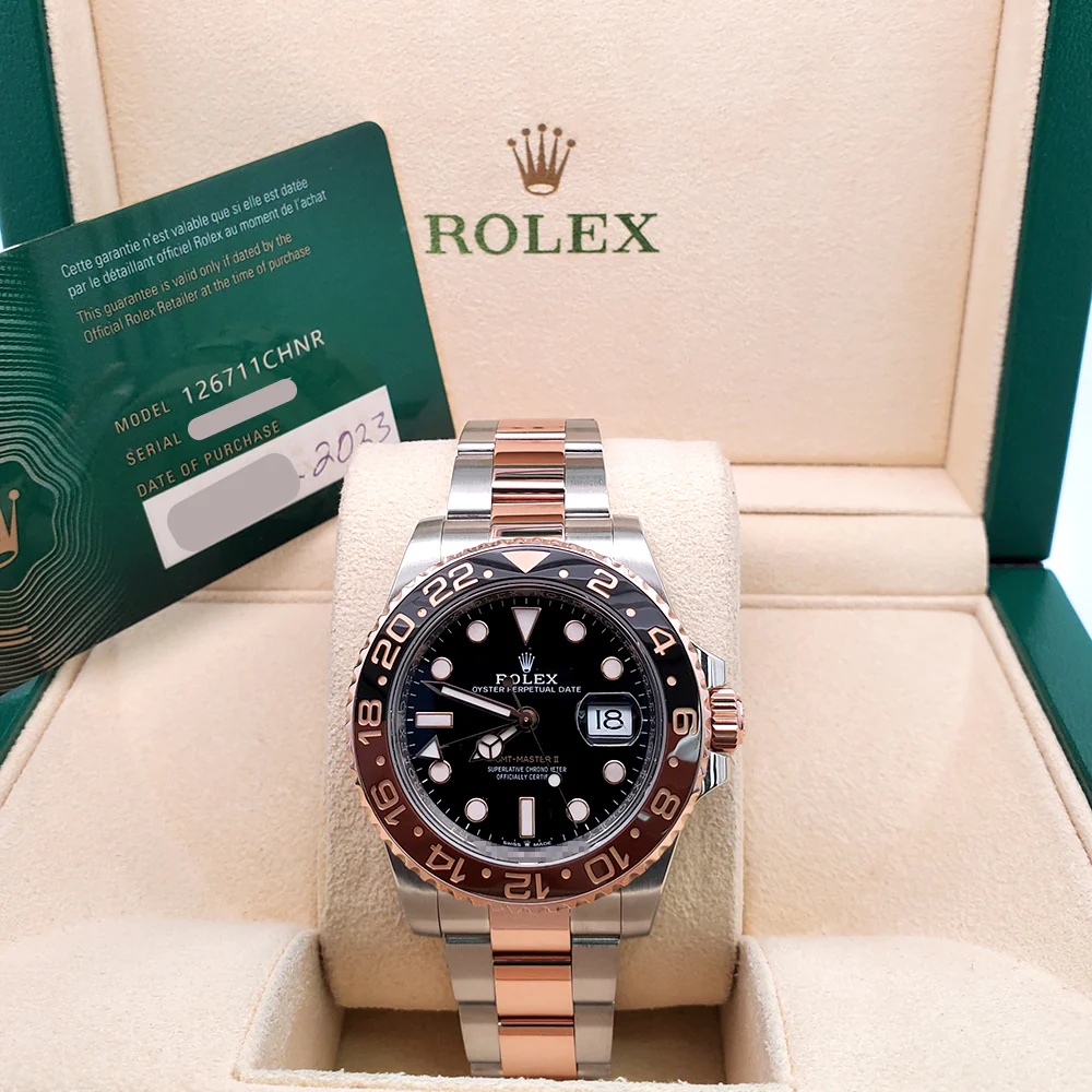 2023 Rolex Rootbeer GMT-Master II 2-Tone Rose Gold/Steel 40mm Watch 126711CHNR Box Papers - Image 4