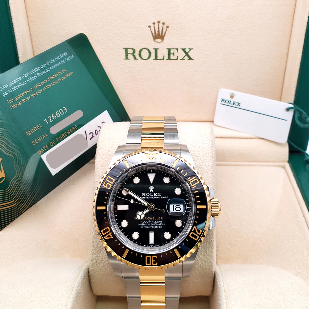 2023 Rolex Sea-Dweller 43mm 126603 Black Ceramic Yellow Gold/Steel Watch Box/Papers/Tag - Image 4