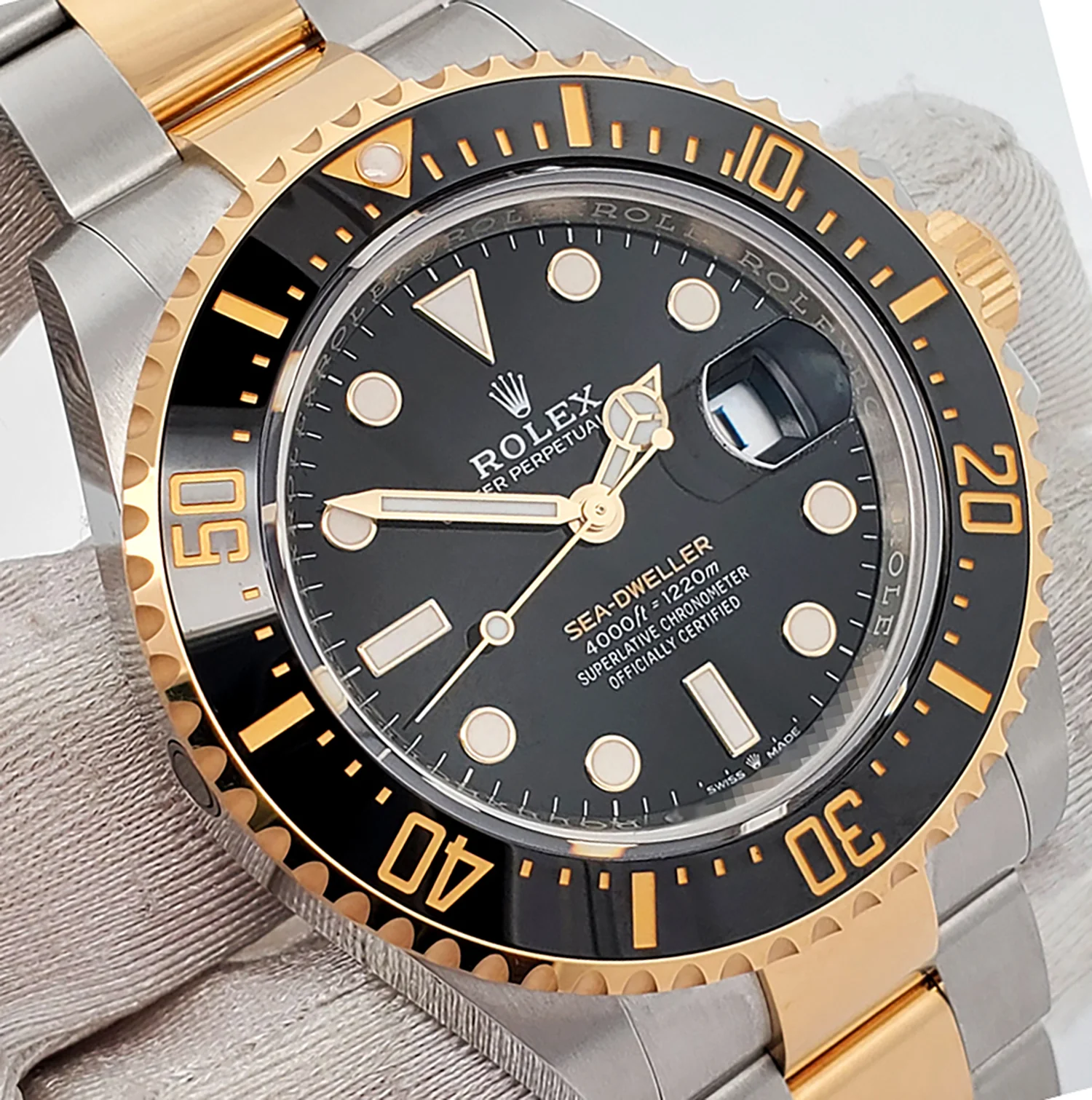 2023 Rolex Sea-Dweller 43mm 126603 Black Dial Yellow Gold/Steel Watch Box Papers - Image 3