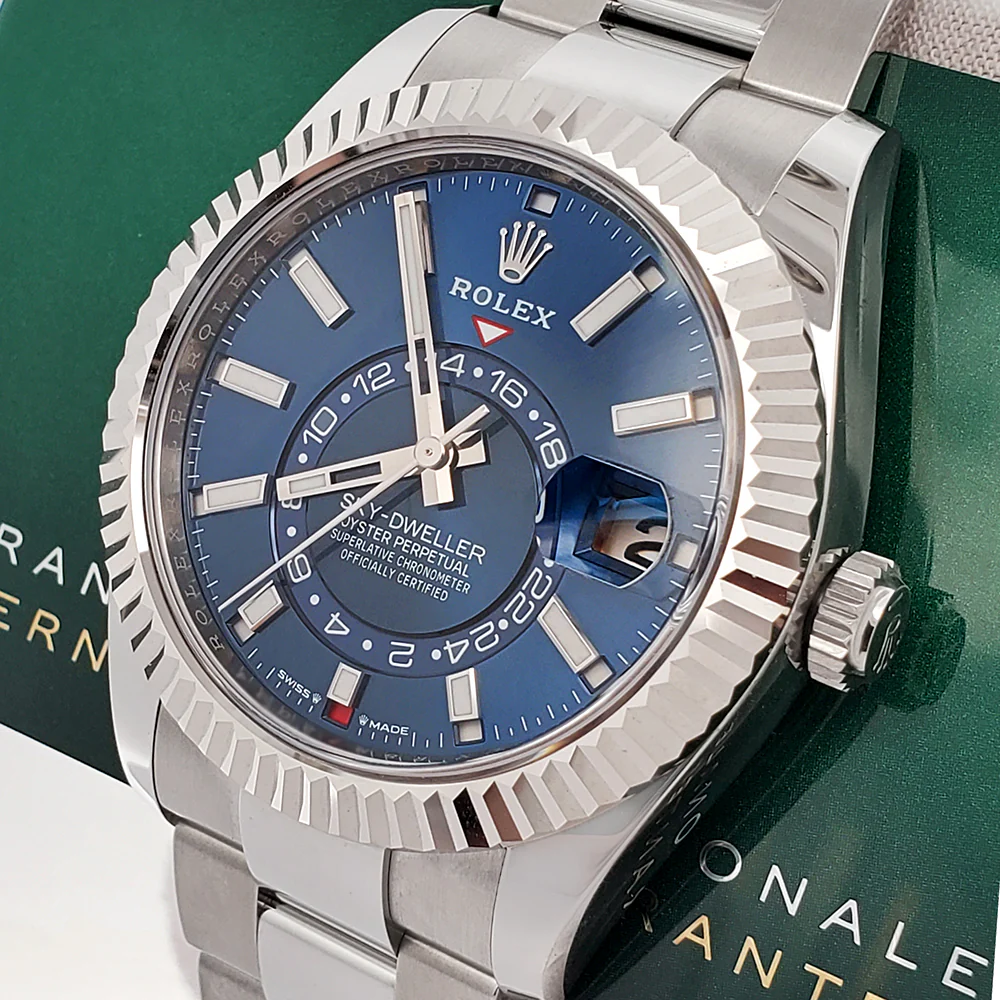 2023 Rolex Sky-Dweller 42mm Blue Index Oyster Watch 336934 Box Papers - Image 2