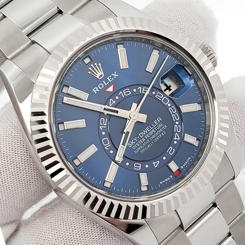 2023 Rolex Sky-Dweller 42mm Blue Index Oyster Watch 336934 Box Papers - Image 3