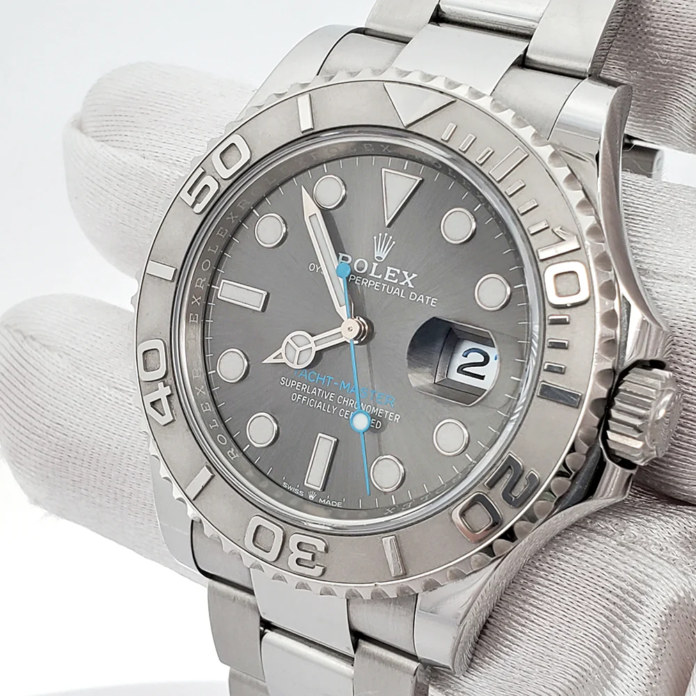 2023 Rolex Yacht-Master 40MM Rhodium Dial Platinum/Steel Watch 126622 Box Papers - Image 2
