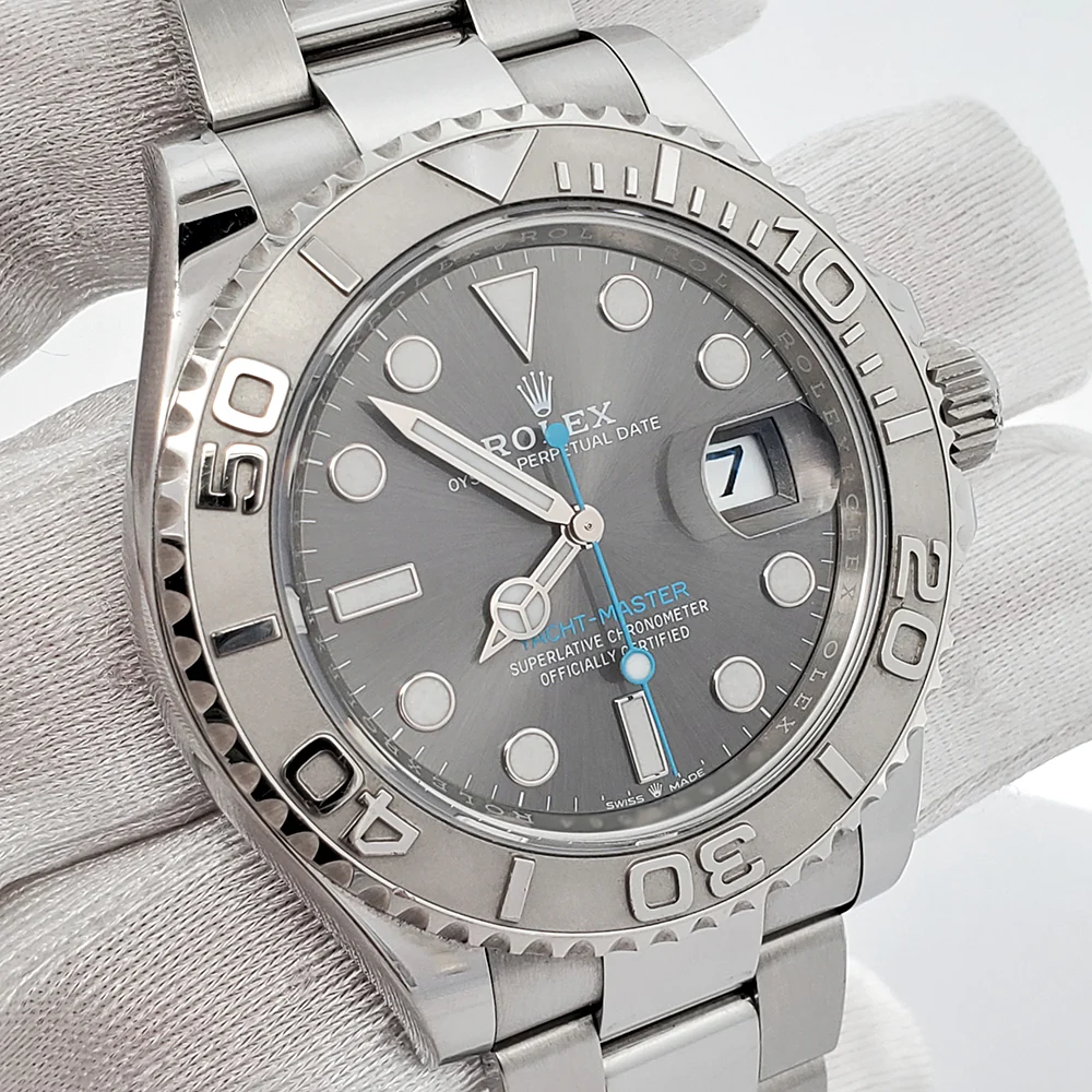 2023 Rolex Yacht-Master 40MM Rhodium Dial Platinum/Steel Watch 126622 Box Papers - Image 3