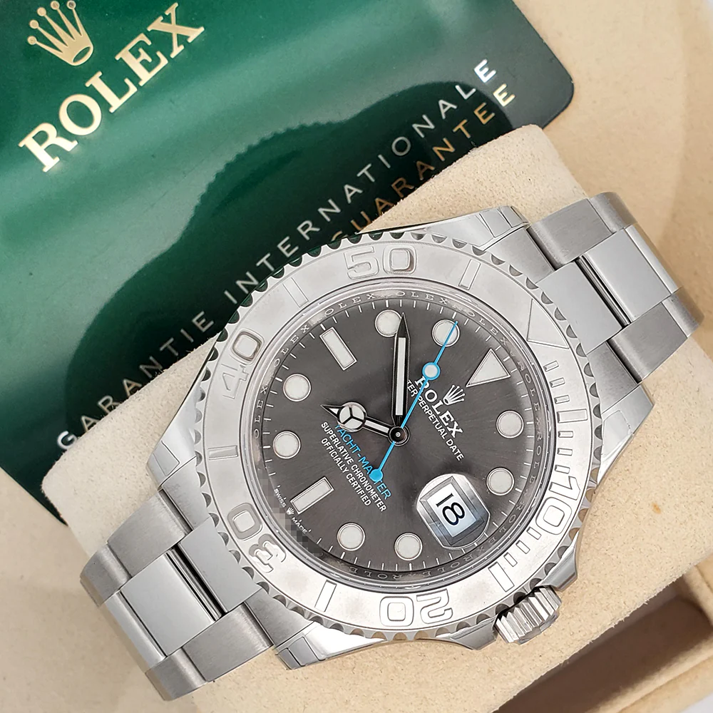 2023 Rolex Yacht-Master 40mm Rhodium Platinum/Steel Watch 126622 Box Papers