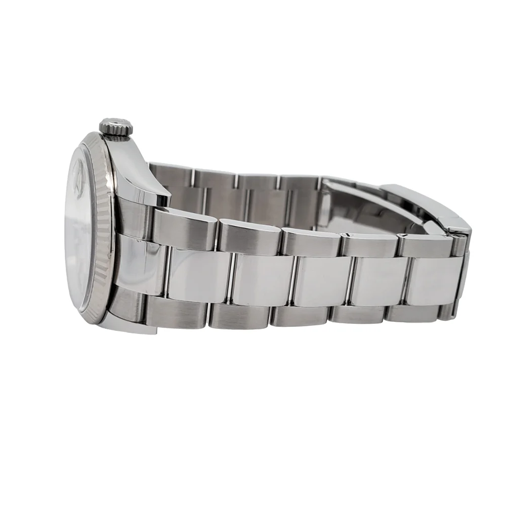 2023 Unworn Rolex Datejust 36mm 126234 Silver Index White Gold Fluted Bezel Steel Watch Box Papers - Image 4