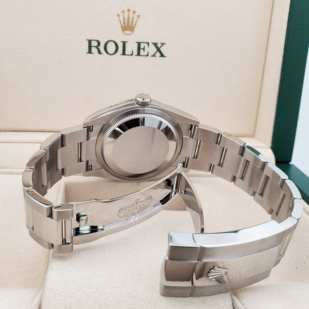 2023 Unworn Rolex Datejust 36mm 126234 Silver Index White Gold Fluted Bezel Steel Watch Box Papers - Image 6