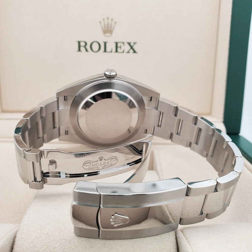 2023 Unworn Rolex Datejust 41 126300 White Index Steel Oyster Watch Box Papers - Image 6