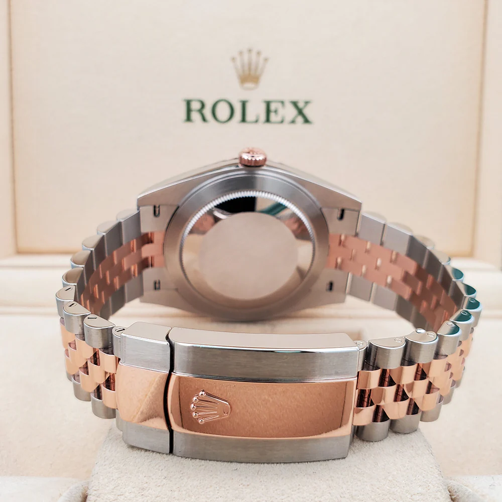 2023 Unworn Rolex Datejust 41 126331 Rhodium Gray Motif 2-Tone Rose/Steel Jubilee Watch Box Papers - Image 5