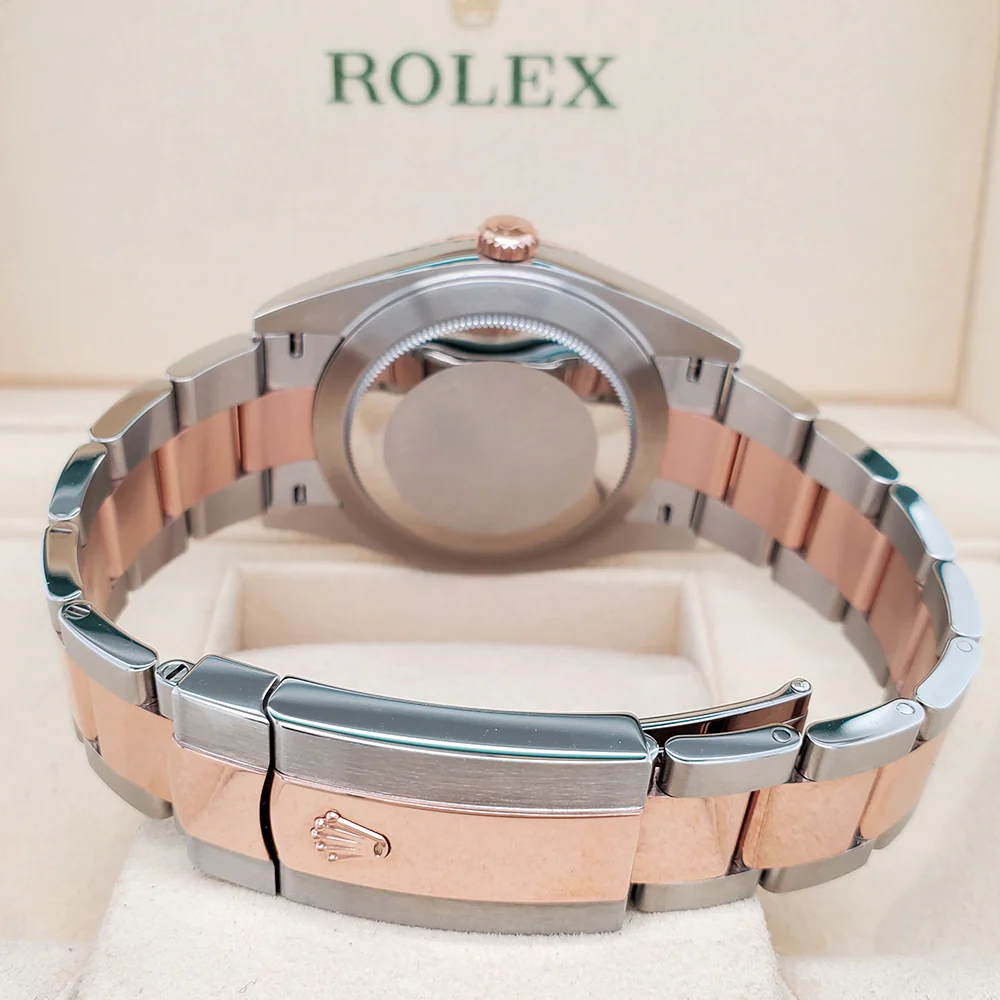 2023 Unworn Rolex Datejust 41 Wimbledon Slate Dial 126331 Rose Gold Steel Oyster Watch Box Papers - Image 6