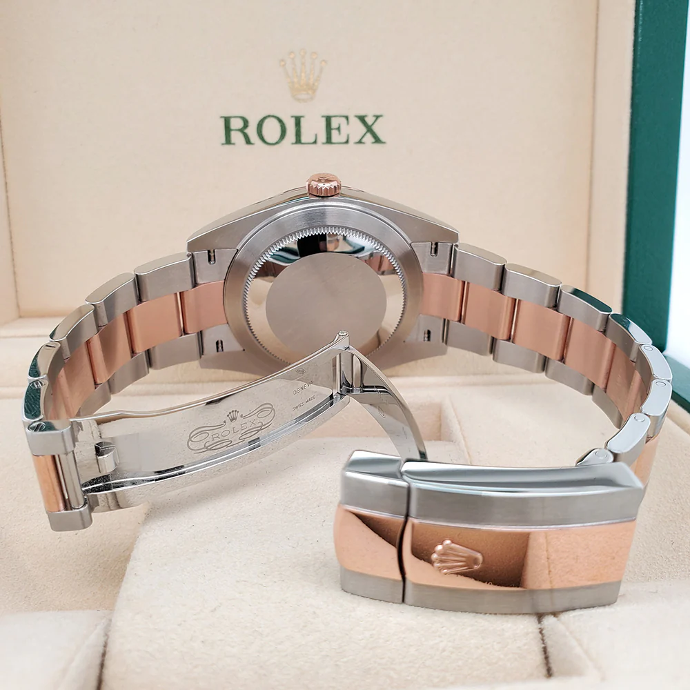 2023 Unworn Rolex Datejust 41 Wimbledon Slate Dial 126331 Rose Gold Steel Oyster Watch Box Papers - Image 7