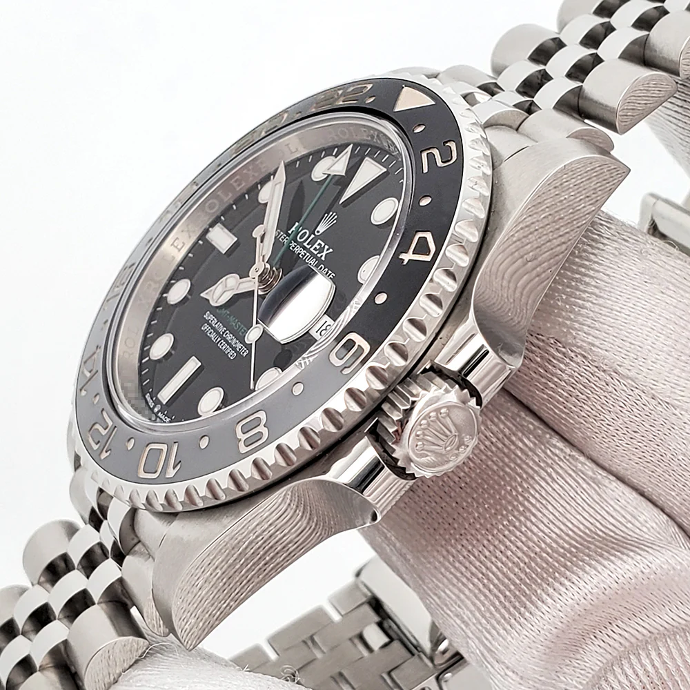 2024 Rolex GMT Master II Black Gray Bruce Wayne Jubilee Steel 40mm Watch 126710GRNR Box Papers - Image 3