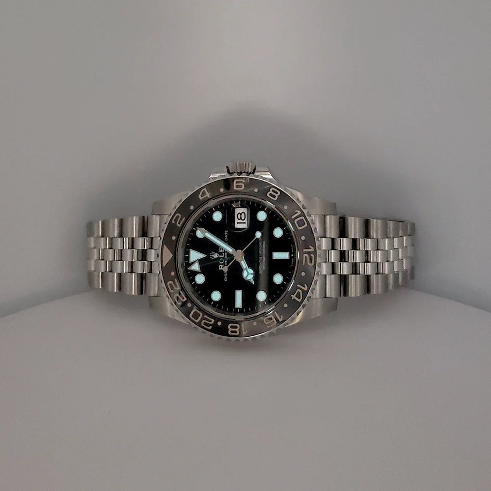 2024 Rolex GMT Master II Black Gray Bruce Wayne Jubilee Steel 40mm Watch 126710GRNR Box Papers - Image 9