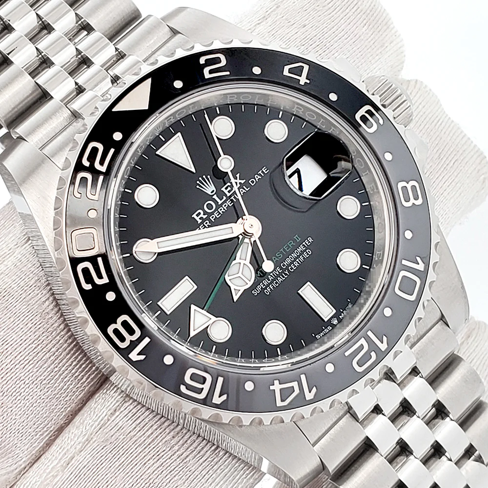 2024 Rolex GMT Master II Black Gray Bruce Wayne Jubilee Steel 40mm Watch 126710GRNR Box Papers Tag - Image 2