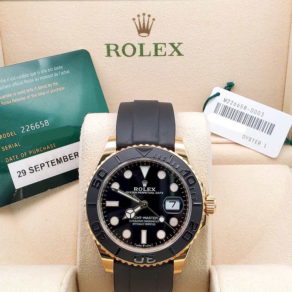 2024 Rolex Yacht-Master 42mm 226658 Oysterflex Strap Yellow Gold Watch Box/Papers/Tag - Image 3