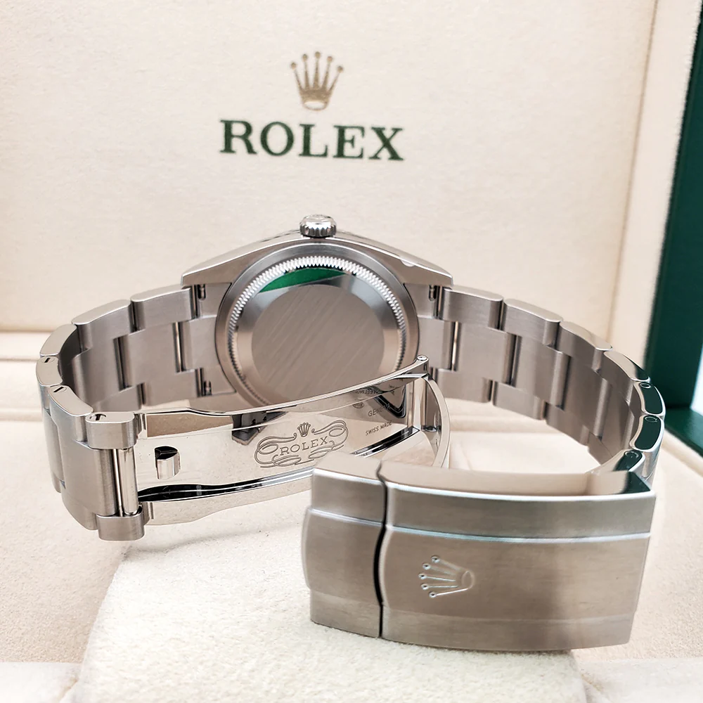 2024 Unworn Rolex 36mm Tiffany Blue Dial Oyster Perpetual Steel 126000 Box Papers - Image 7