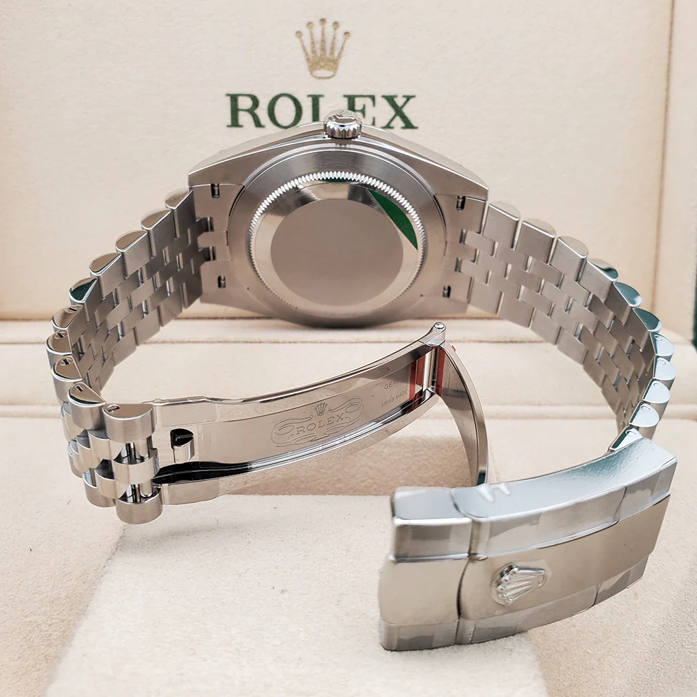 2024 Unworn Rolex Datejust 41 126300 Wimbledon Slate Roman Steel Jubilee Watch Box Papers - Image 6