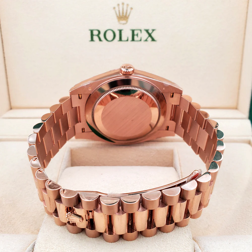 2021 Unworn Rolex President Day-Date Rose Gold Chocolate 228235 40mm Watch Box Papers - Image 5
