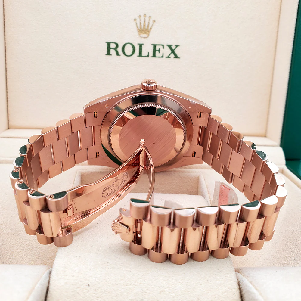 2021 Unworn Rolex President Day-Date Rose Gold Chocolate 228235 40mm Watch Box Papers - Image 6