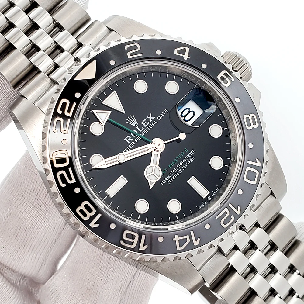 2025 Rolex GMT Master II Black Gray Bruce Wayne Jubilee Steel 40mm Watch 126710GRNR Box Papers - Image 2