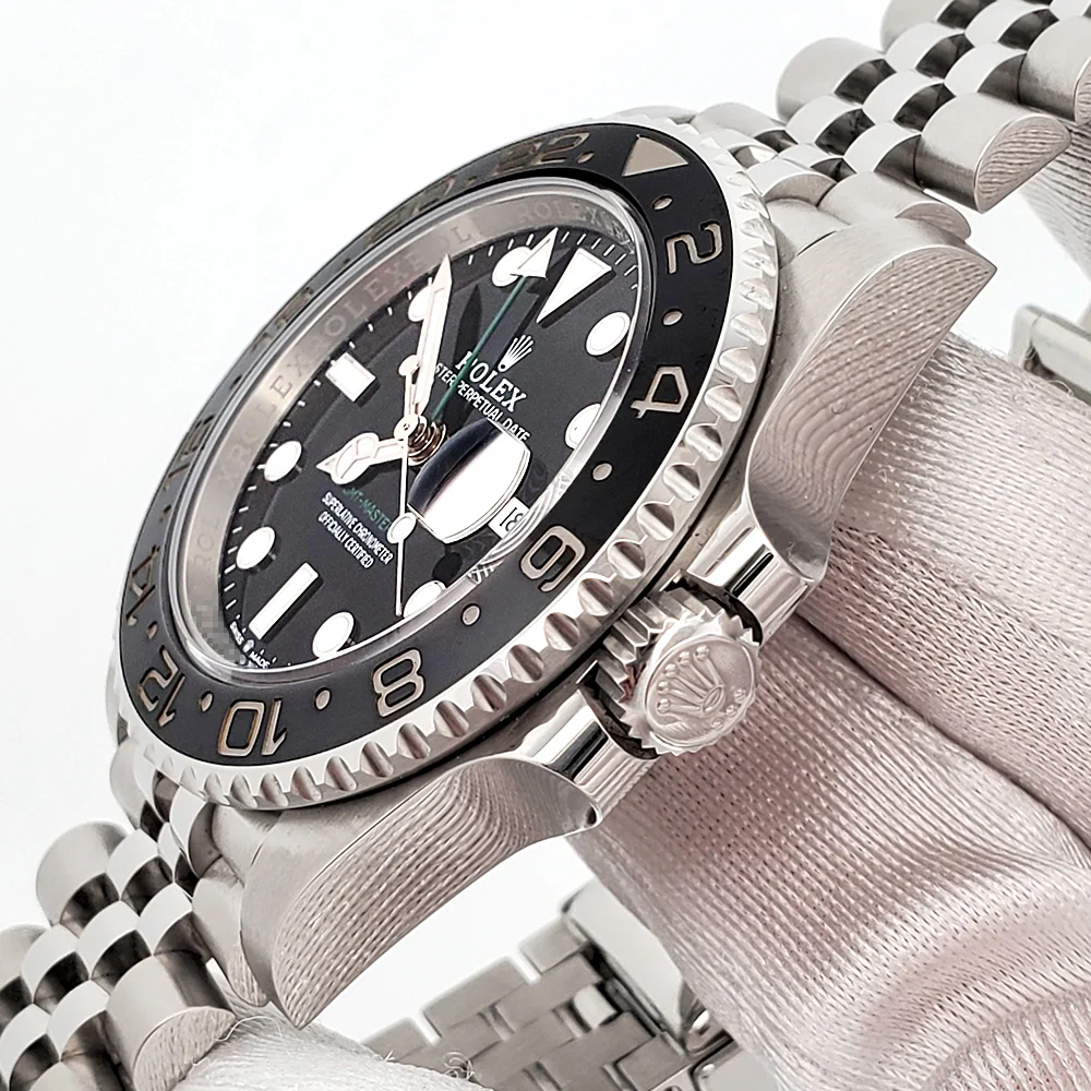 2025 Rolex GMT Master II Black Gray Bruce Wayne Jubilee Steel 40mm Watch 126710GRNR Box Papers - Image 3