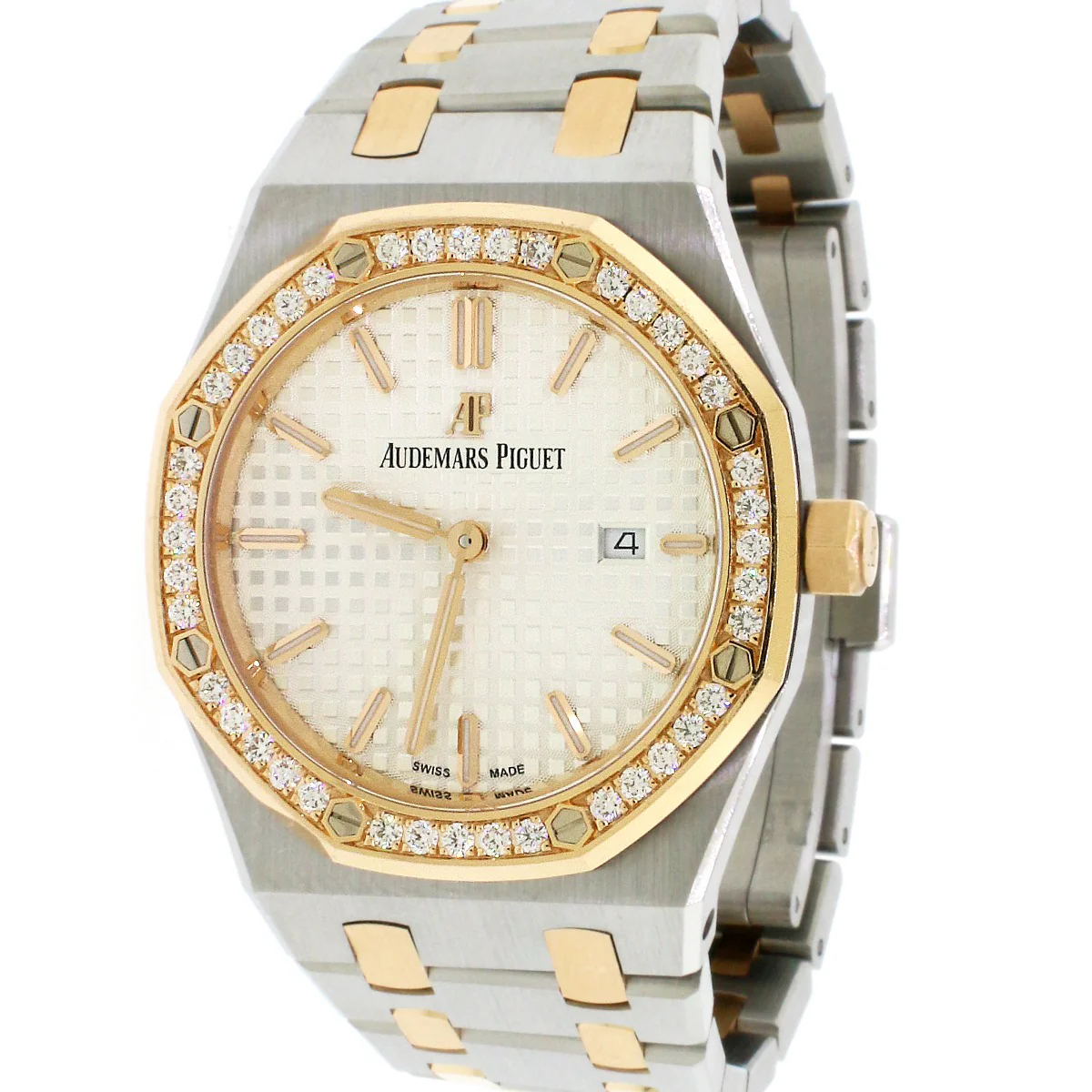 Audemars Piguet Ladies Royal Oak 18K Rose Gold/SS 33mm Watch - Image 3