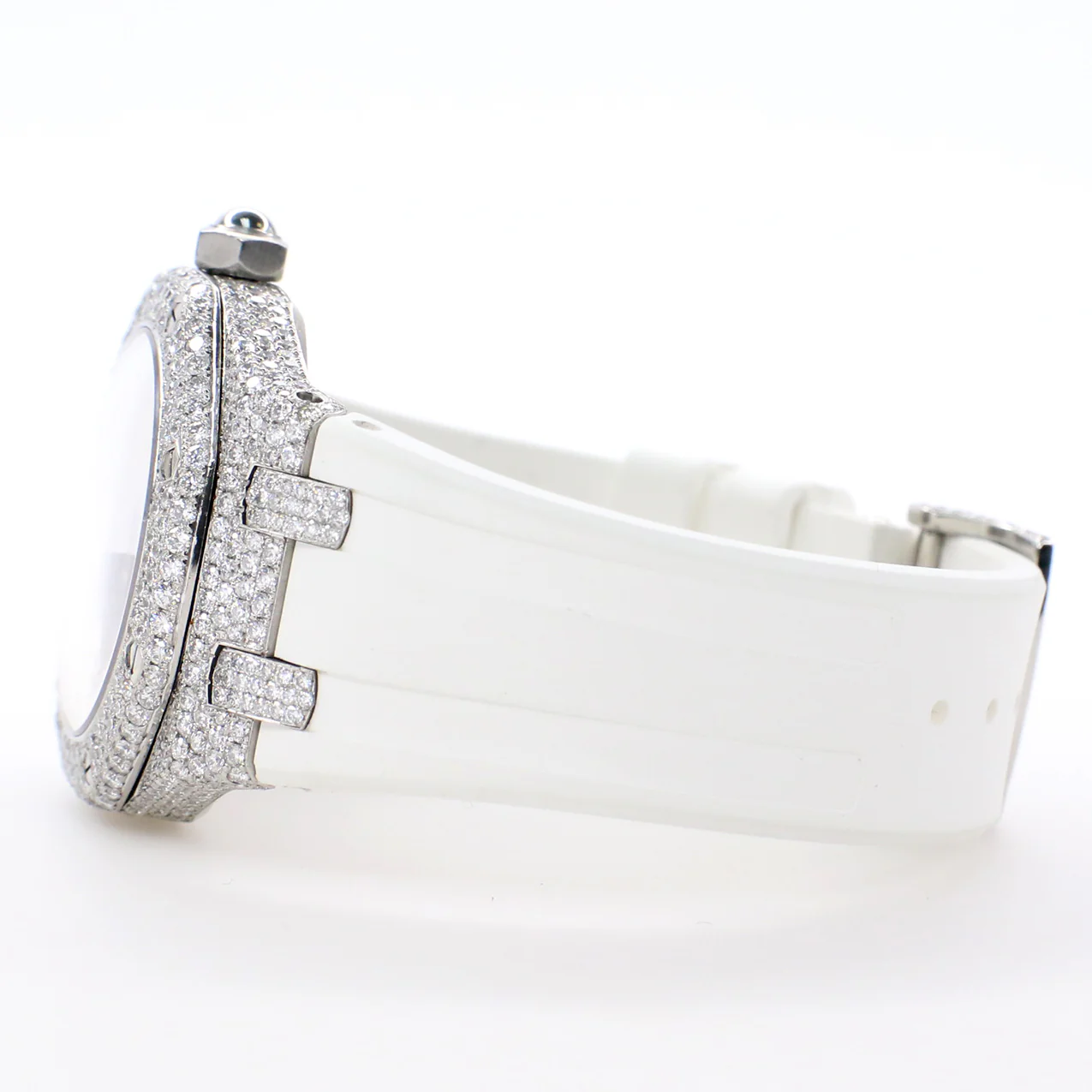 Audemars Piguet Lady Royal Oak 33mm Watch with 6.9CT diamond bezel/case/buckle - Image 6